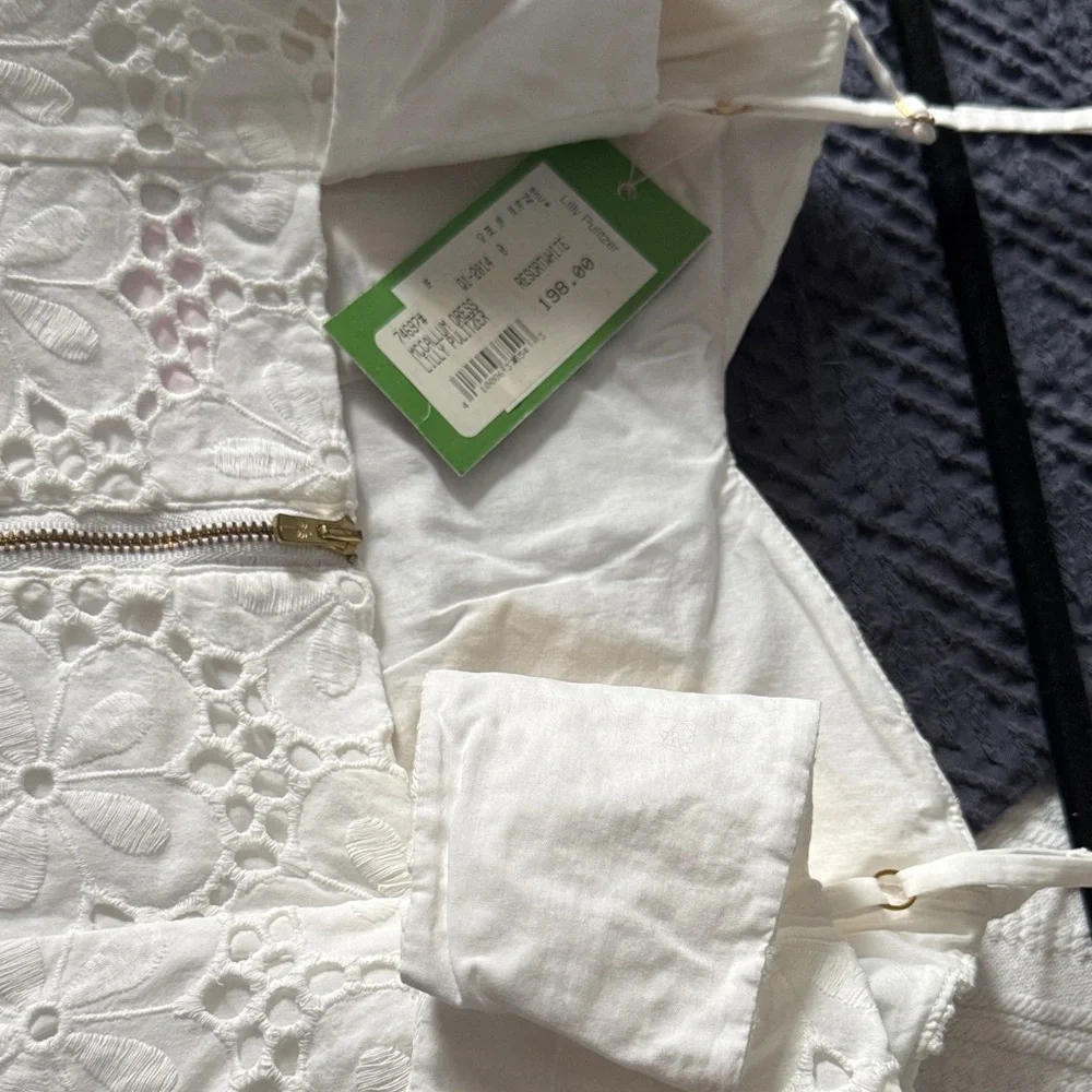 Lilly Pulitzer Ivory Floral Lace Intimate - Picture 7 of 10